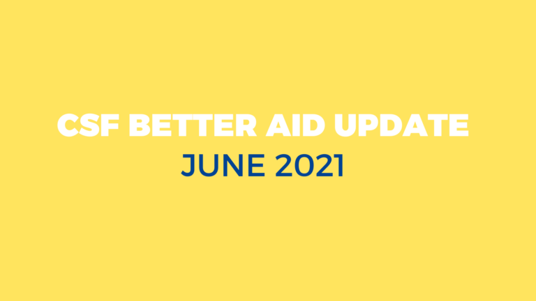 CSF Better Aid Update – June 2021